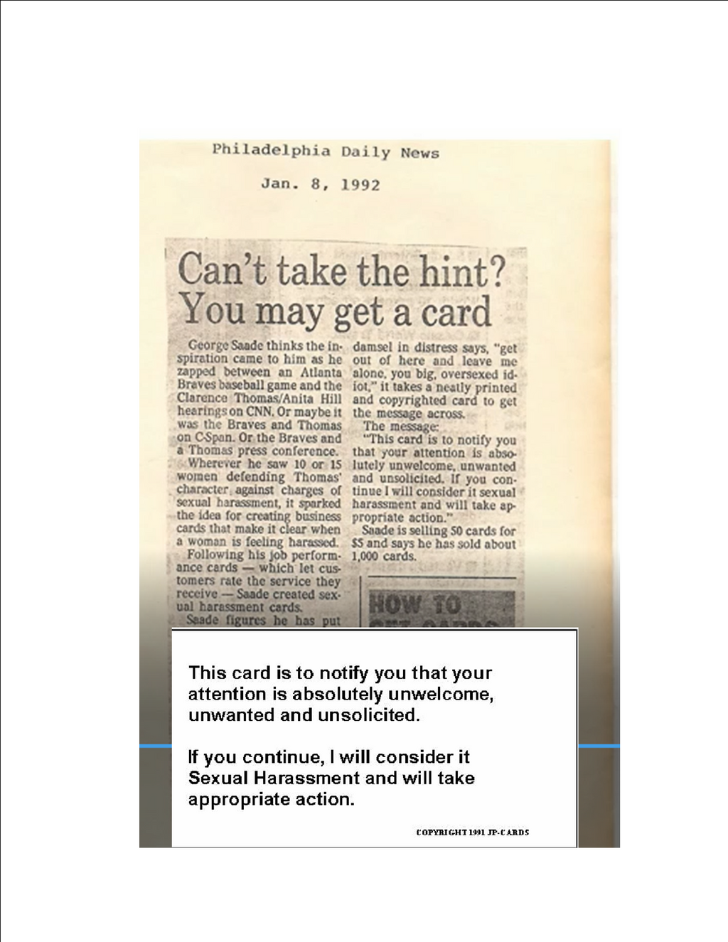 Noted Sexual Harassment Prevention  Cards