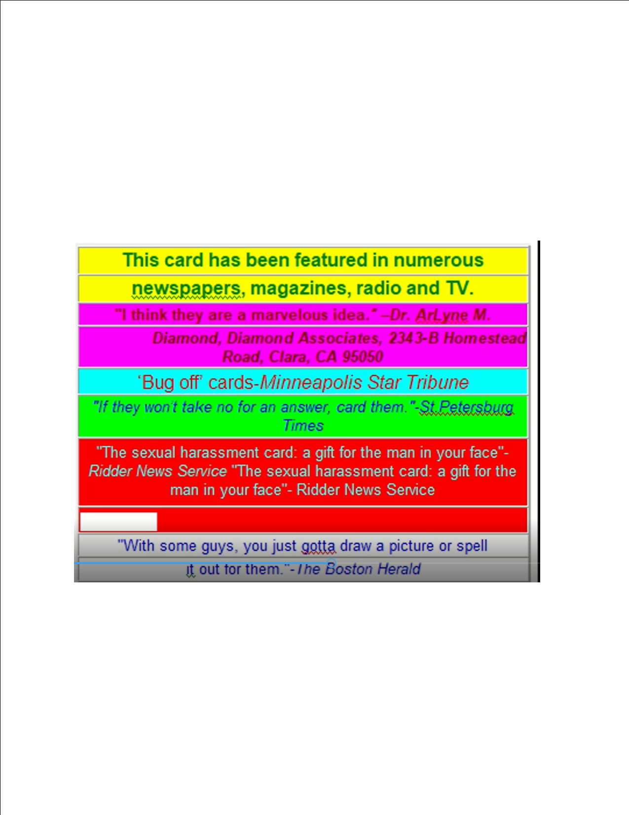 Noted Sexual Harassment Prevention  Cards